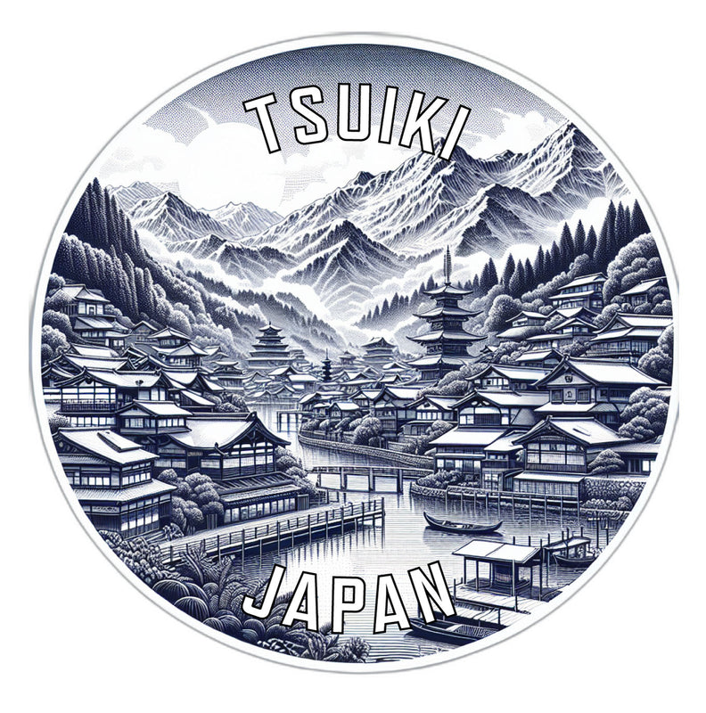 Tsuiki Japan Souvenir Die Cut Flat Magnet 4-Inch