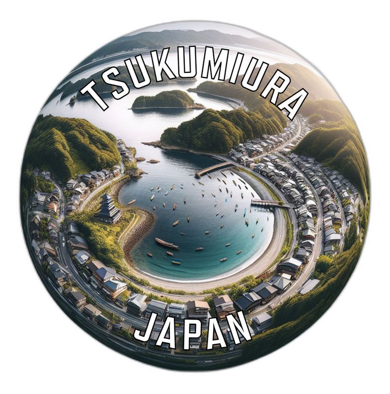 Tsukumiura Japan Souvenir Die Cut Flat Magnet 2-Inch