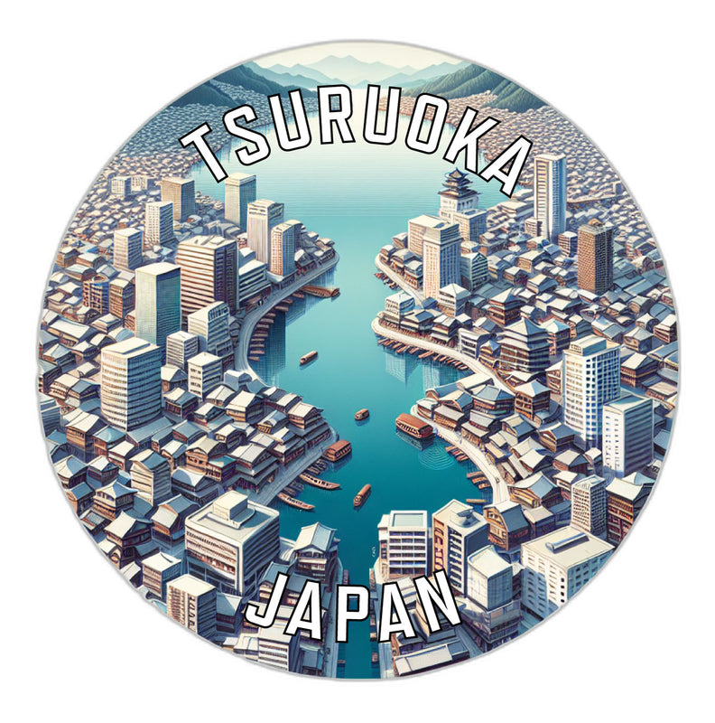 Tsuruoka Japan Souvenir Die Cut Flat Magnet 2-Inch