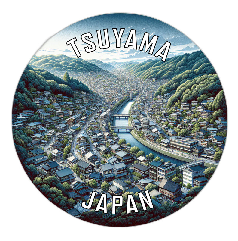 Tsuyama Japan Souvenir Die Cut Flat Magnet 6-Inch