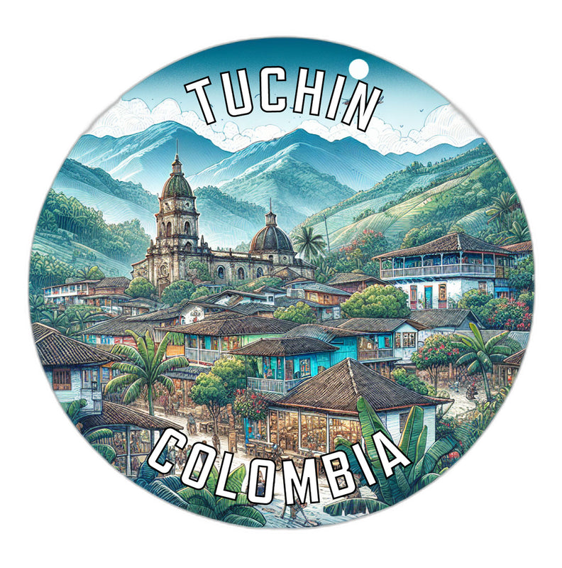 Tuchin Colombia Souvenir Die Cut Flat Magnet 2-Inch