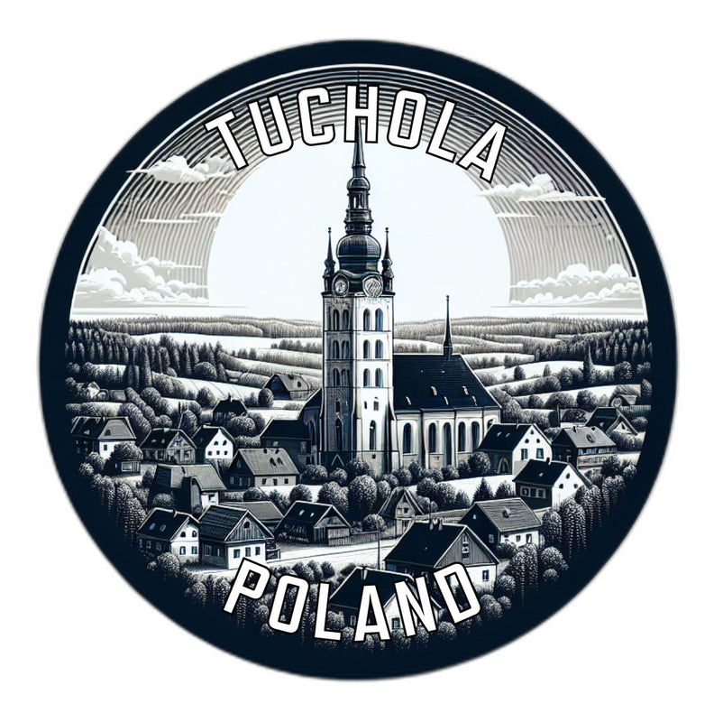 Tuchola Poland Souvenir Die Cut Flat Magnet 6-Inch