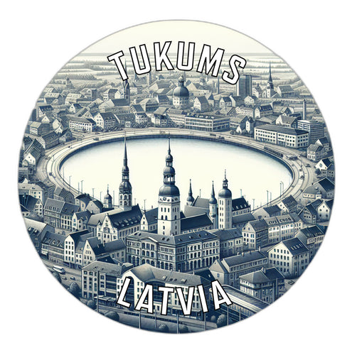 Tukums Latvia Souvenir Vinyl Decal Sticker 2-Inch