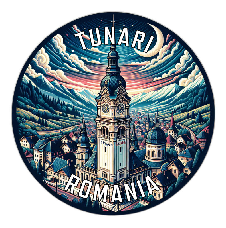 Tunari Romania Souvenir Die Cut Flat Magnet 2-Inch