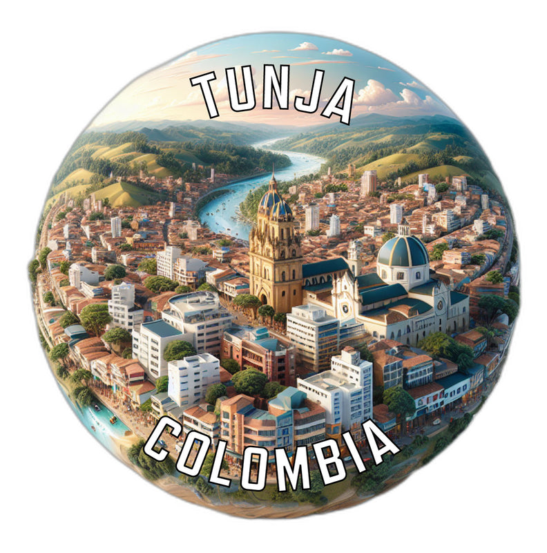 Tunja Colombia Souvenir Die Cut Flat Magnet 6-Inch