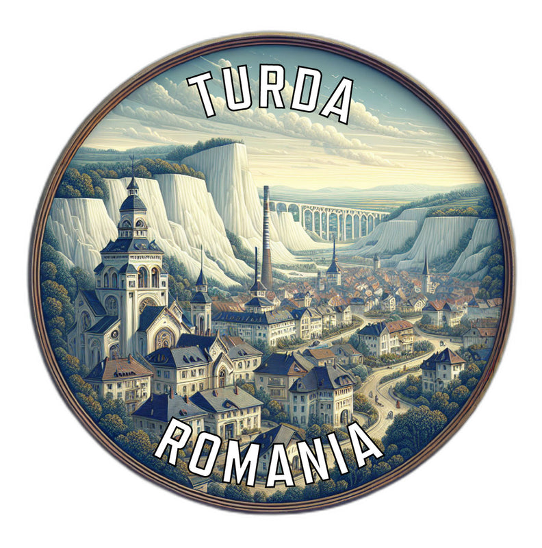 Turda Romania Souvenir Die Cut Flat Magnet 6-Inch