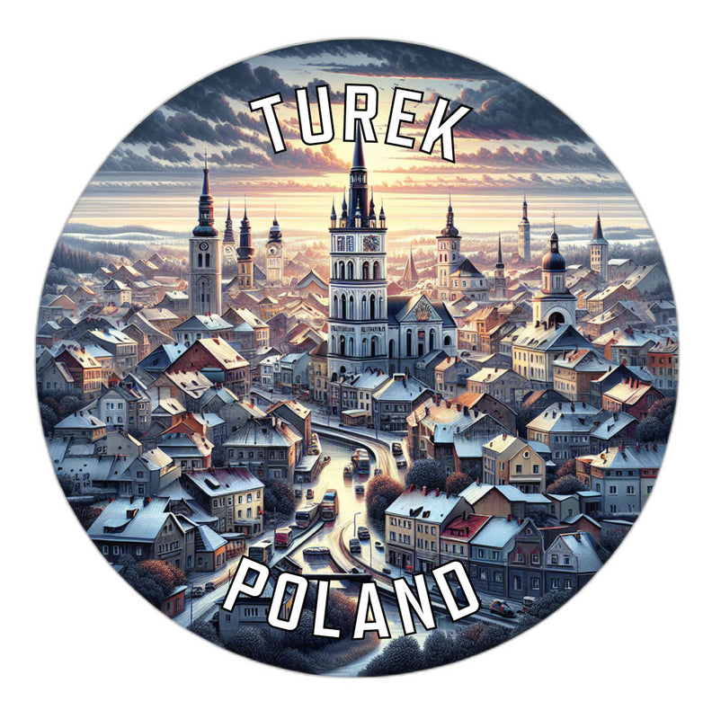 Turek Poland Souvenir Die Cut Flat Magnet 6-Inch