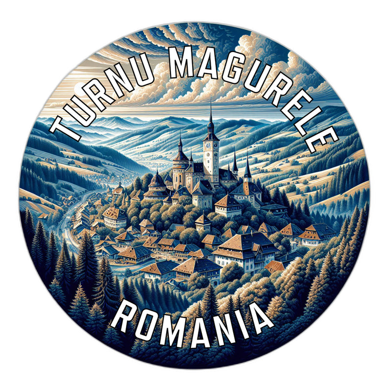 Turnu Magurele Romania Souvenir Die Cut Flat Magnet 2-Inch