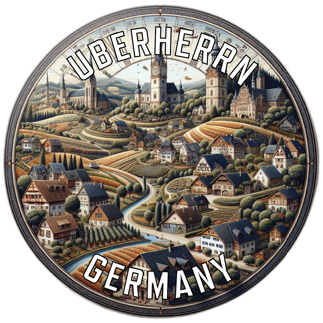 Uberherrn Germany Souvenir Die Cut Flat Magnet 6-Inch