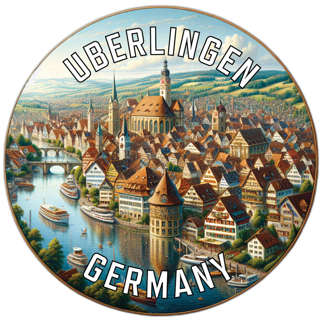 Uberlingen Germany Souvenir Die Cut Flat Magnet 2-Inch