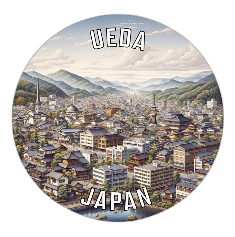 Ueda Japan Souvenir Die Cut Flat Magnet 6-Inch