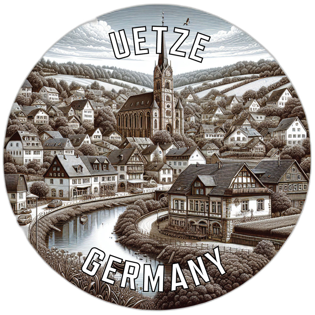 Uetze Germany Souvenir Die Cut Flat Magnet 6-Inch