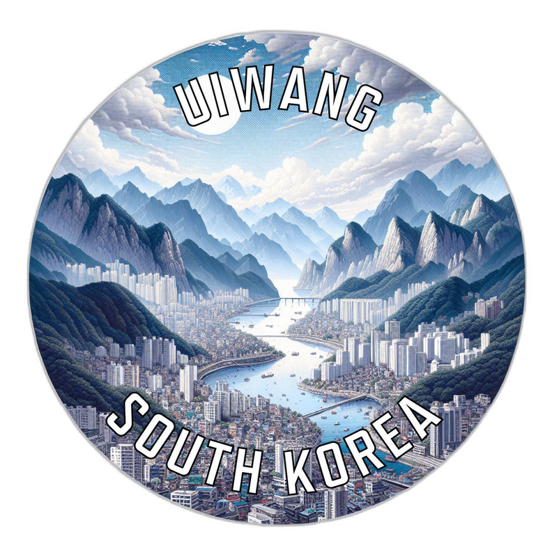 Uiwang Korea South Souvenir Die Cut Flat Magnet 2-Inch