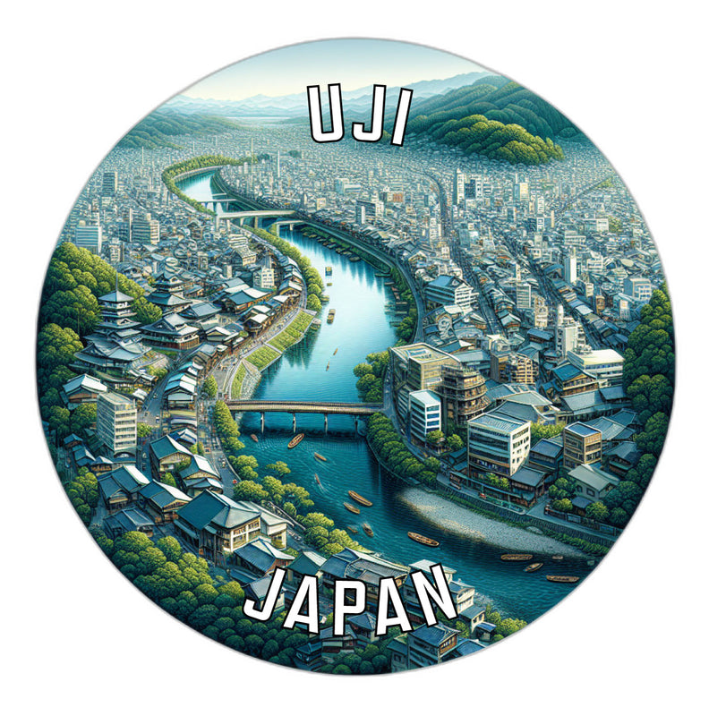 Uji Japan Souvenir Die Cut Flat Magnet 6-Inch