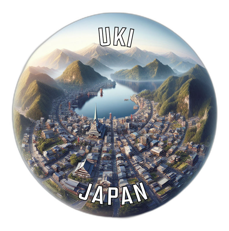 Uki Japan Souvenir Die Cut Flat Magnet 2-Inch