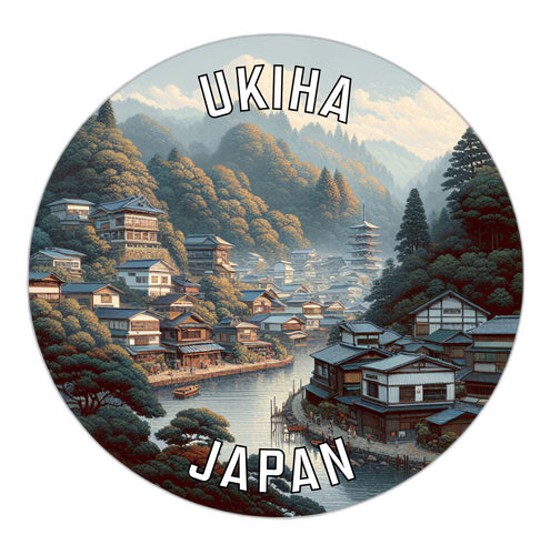 Ukiha Japan Souvenir Vinyl Decal Sticker 2-Inch