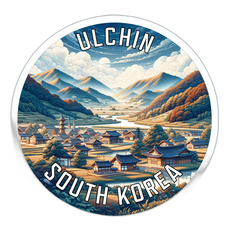 Ulchin Korea South Souvenir Die Cut Flat Magnet 2-Inch
