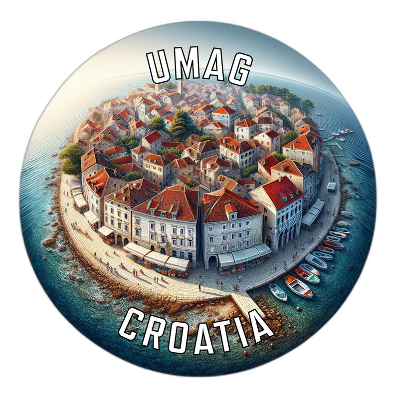 Umag Croatia Souvenir Die Cut Flat Magnet 2-Inch