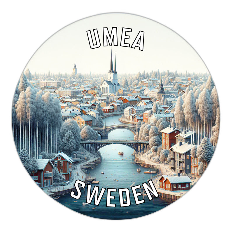 Umea Sweden Souvenir Die Cut Flat Magnet 6-Inch