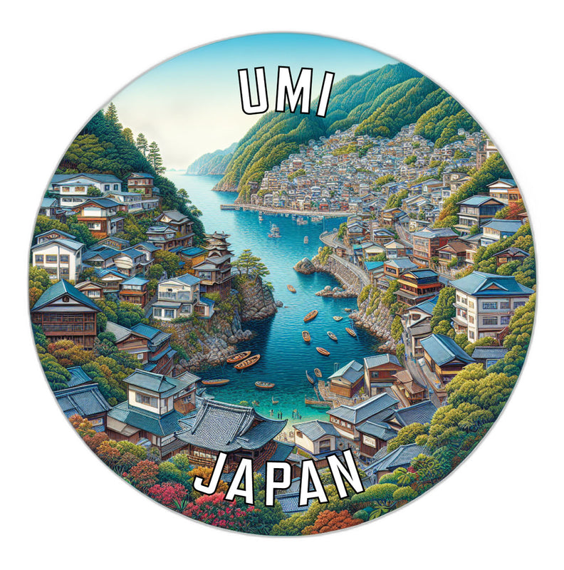 Umi Japan Souvenir Die Cut Flat Magnet 6-Inch