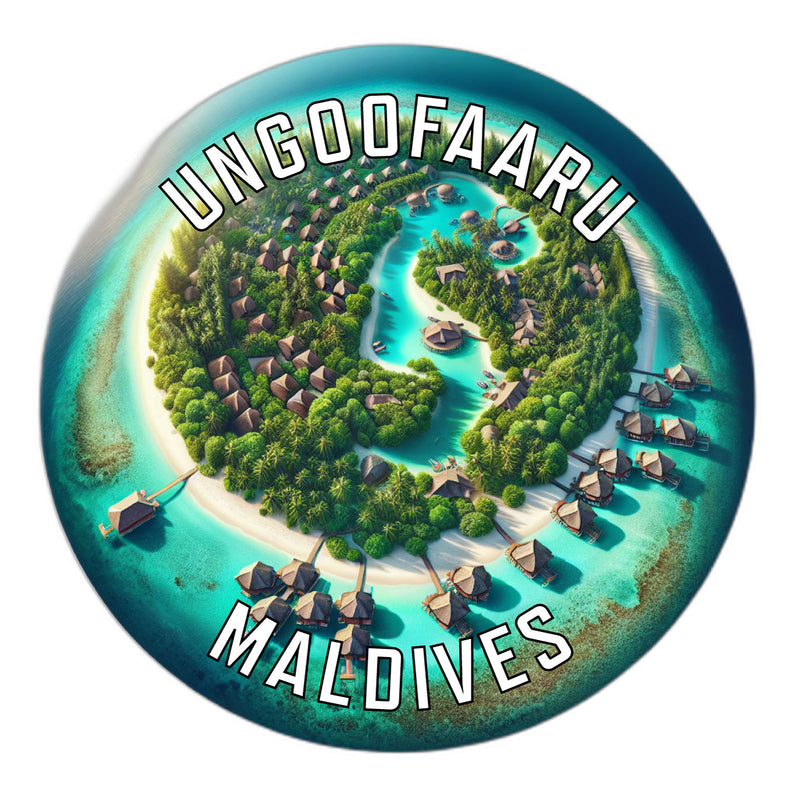 Ungoofaaru Maldives Souvenir Die Cut Flat Magnet 2-Inch