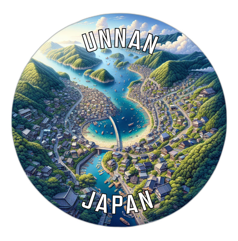 Unnan Japan Souvenir Die Cut Flat Magnet 6-Inch
