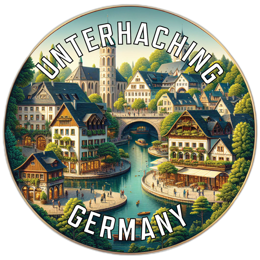 Unterhaching Germany Souvenir Die Cut Flat Magnet 2-Inch