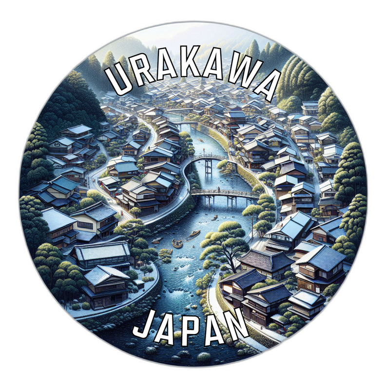 Urakawa Japan Souvenir Die Cut Flat Magnet 6-Inch