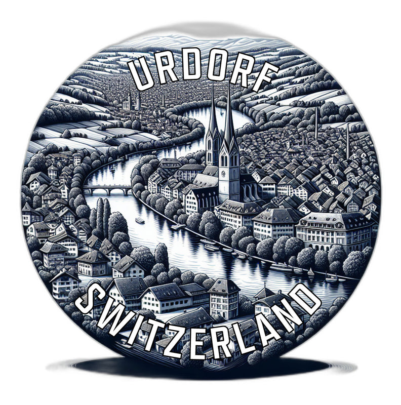 Urdorf Switzerland Souvenir Die Cut Flat Magnet 2-Inch