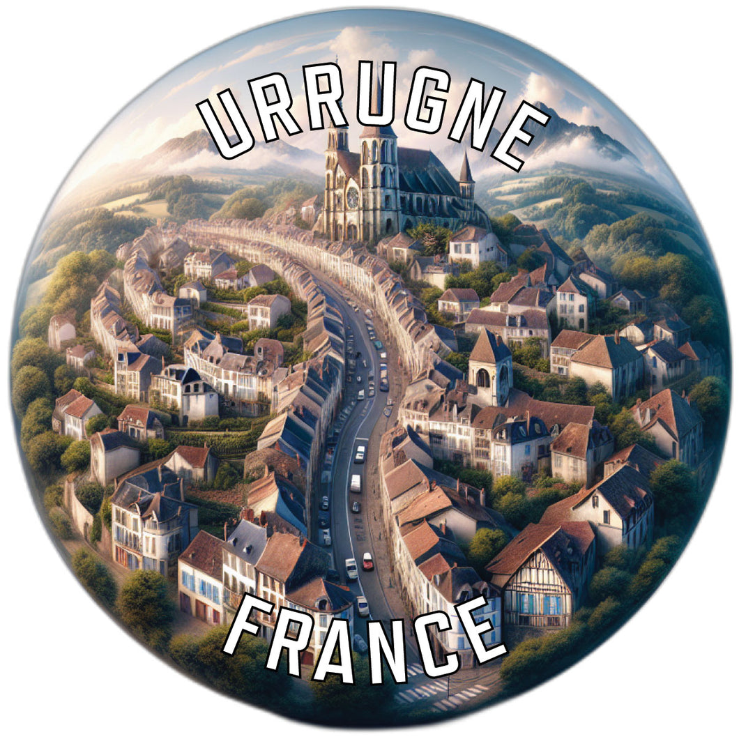 Urrugne France Souvenir Die Cut Flat Magnet 2-Inch