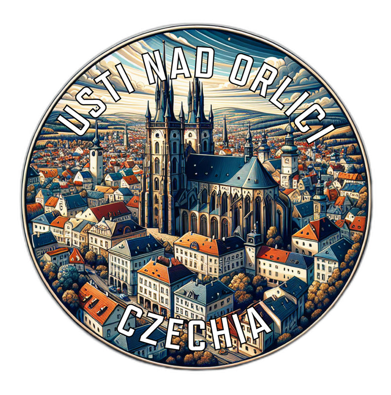 Usti nad Orlici Czechia Souvenir Die Cut Flat Magnet 6-Inch