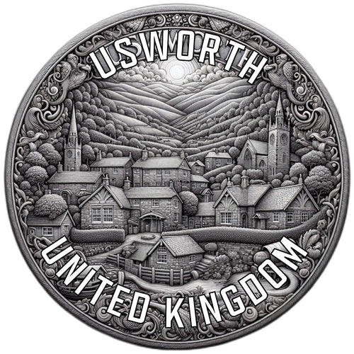 Usworth United Kingdom Souvenir Die Cut Flat Magnet 2-Inch