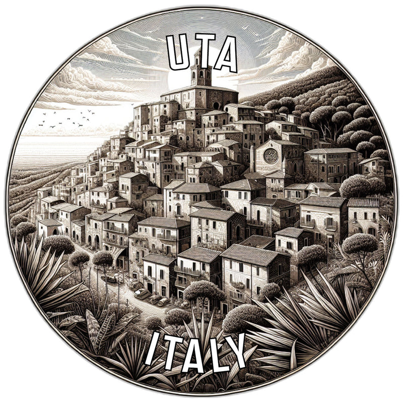 Uta Italy Souvenir Die Cut Flat Magnet 6-Inch