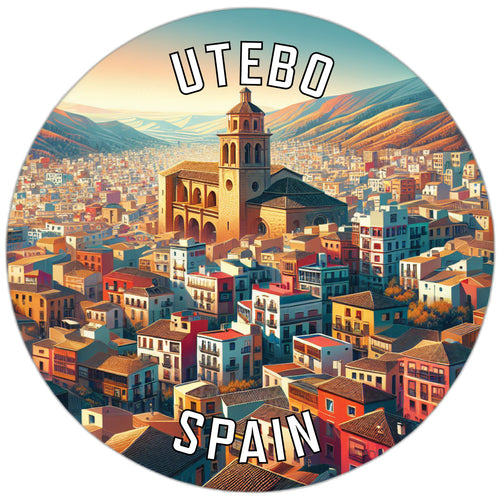 Utebo Spain Souvenir Die Cut Flat Magnet 2-Inch