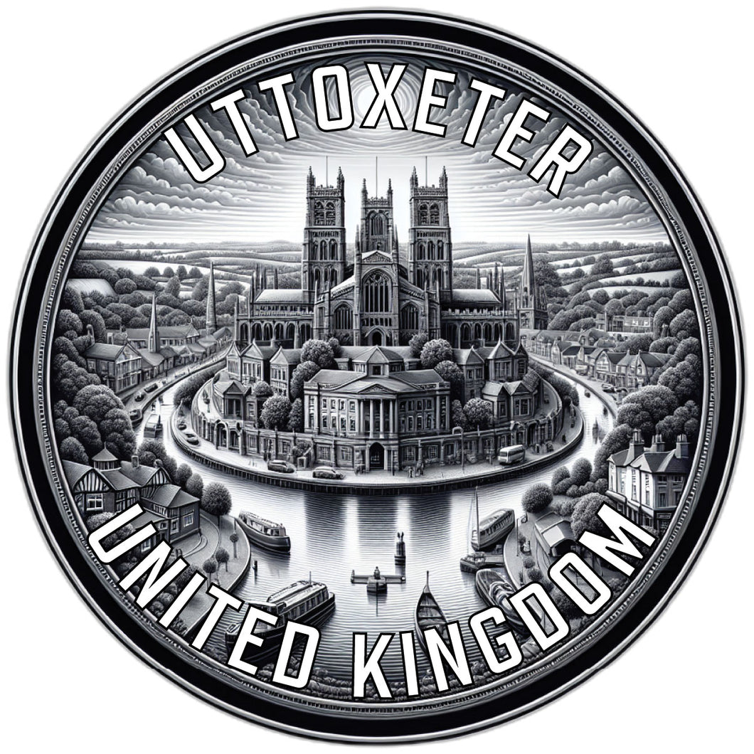 Uttoxeter United Kingdom Souvenir Die Cut Flat Magnet 2-Inch