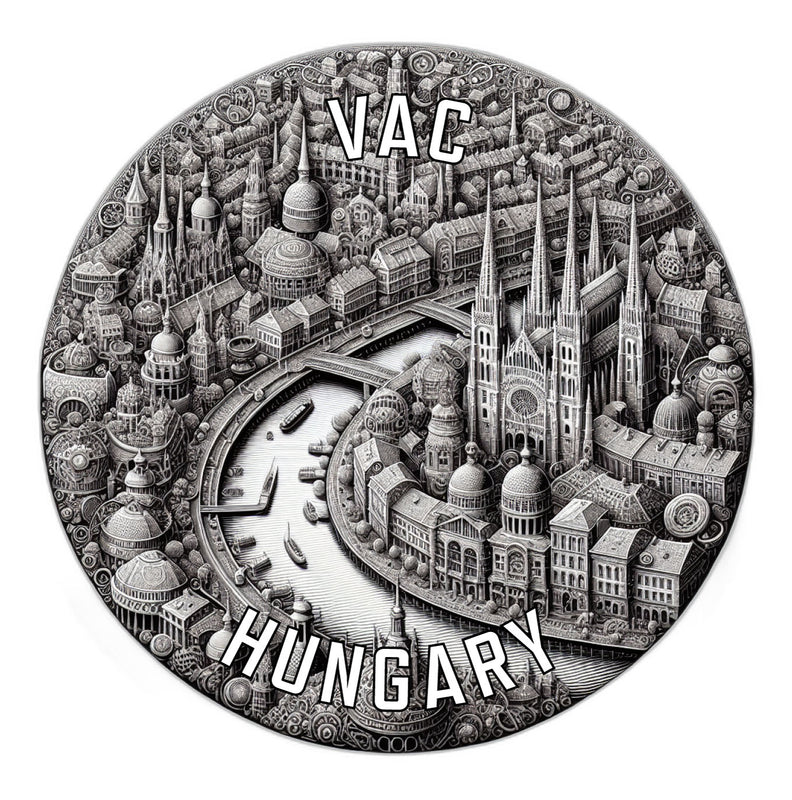 Vac Hungary Souvenir Die Cut Flat Magnet 6-Inch