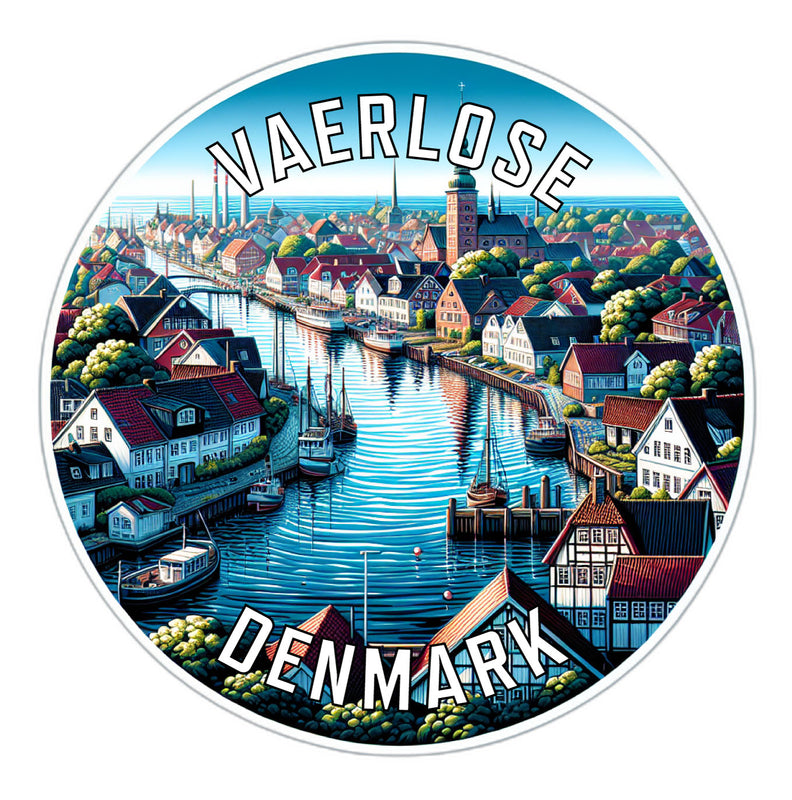 Vaerlose Denmark Souvenir Die Cut Flat Magnet 2-Inch