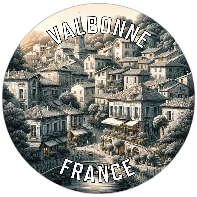 Valbonne France Souvenir Die Cut Flat Magnet 2-Inch