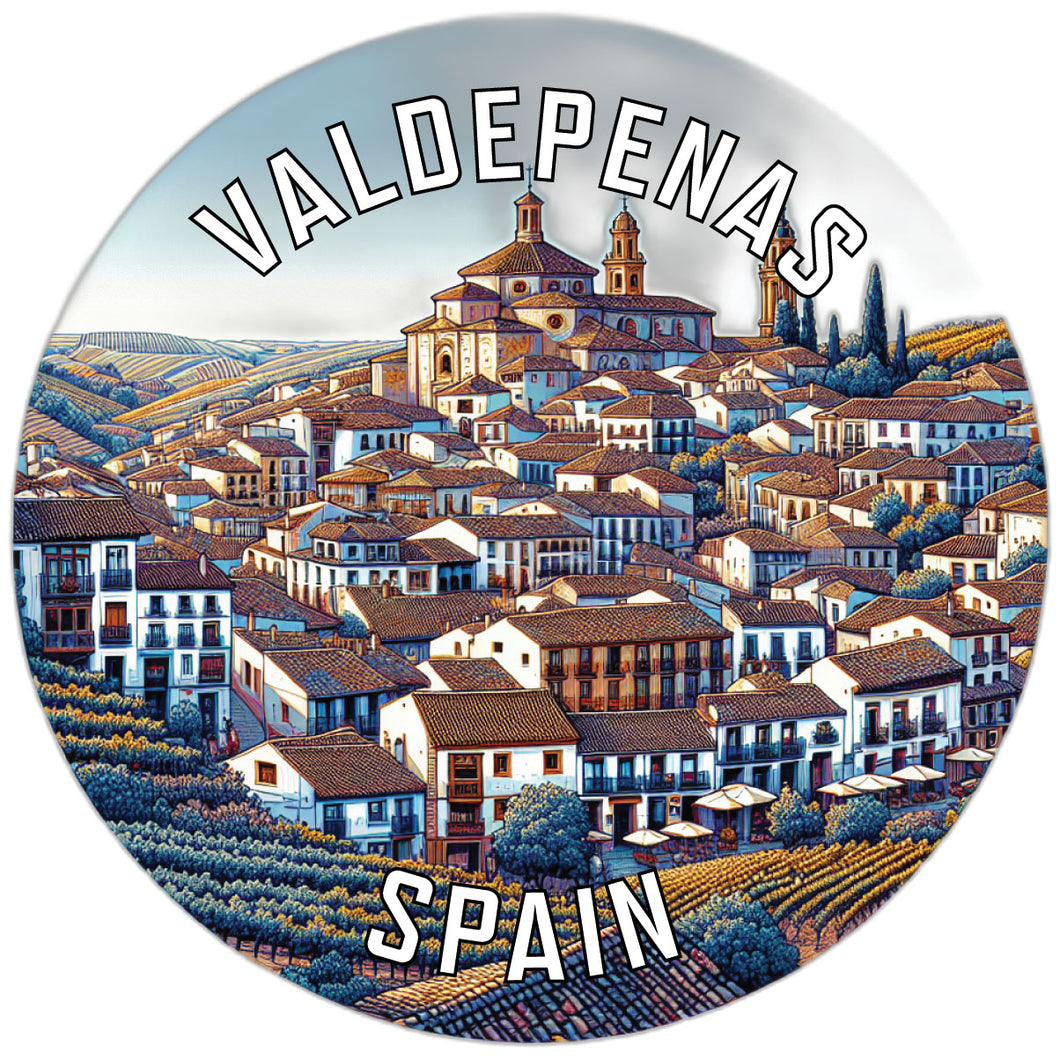 Valdepenas Spain Souvenir Die Cut Flat Magnet 2-Inch