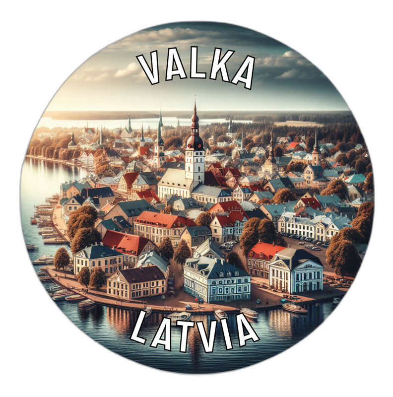 Valka Latvia Souvenir Die Cut Flat Magnet 6-Inch