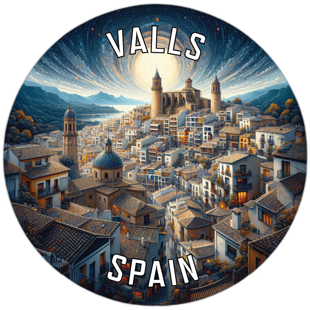 Valls Spain Souvenir Die Cut Flat Magnet 6-Inch