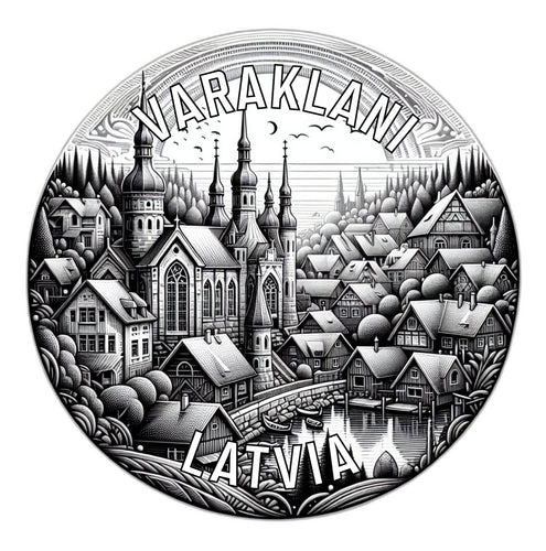 Varaklani Latvia Souvenir Vinyl Decal Sticker 2-Inch