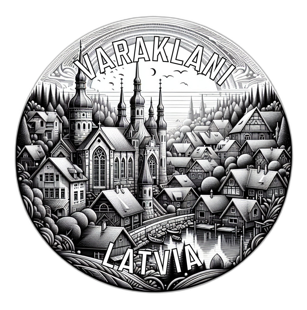 Varaklani Latvia Souvenir Vinyl Decal Sticker 2-Inch