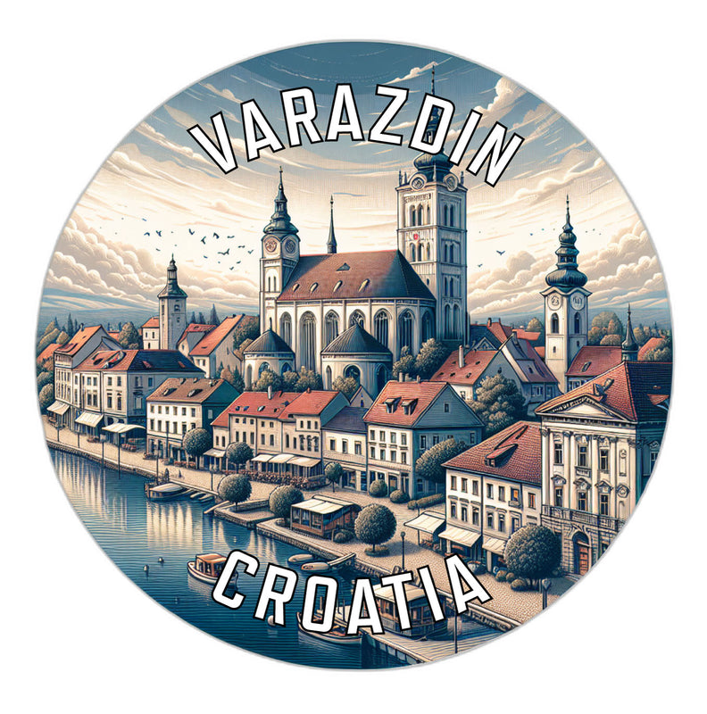 Varazdin Croatia Souvenir Vinyl Decal Sticker 3-Inch
