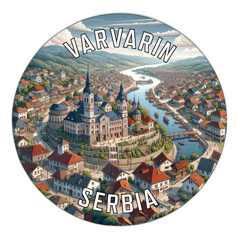 Varvarin Serbia Souvenir Die Cut Flat Magnet 2-Inch