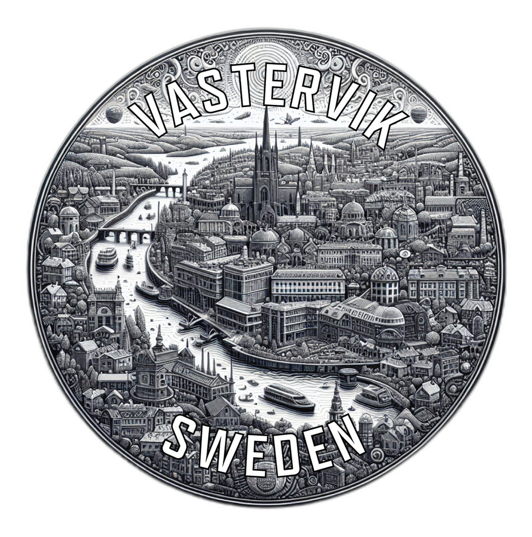 Vastervik Sweden Souvenir Vinyl Decal Sticker 2-Inch