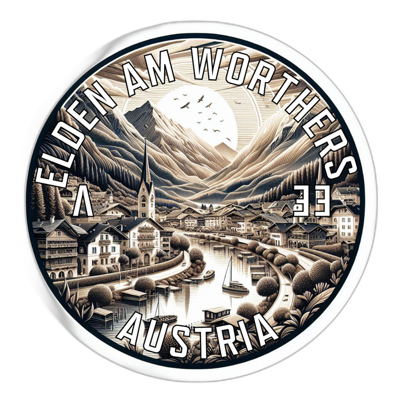 Velden am Worthersee Austria Souvenir Die Cut Flat Magnet 2-Inch