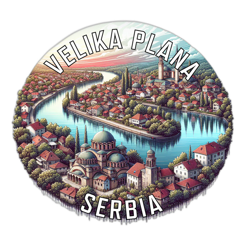 Velika Plana Serbia Souvenir Die Cut Flat Magnet 2-Inch