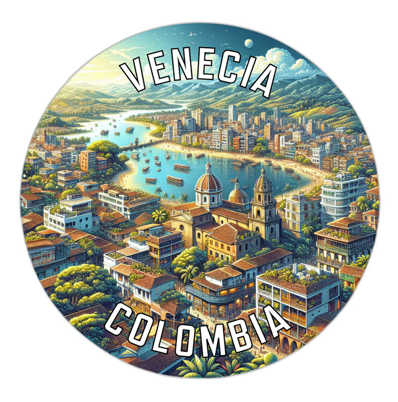 Venecia Colombia Souvenir Die Cut Flat Magnet 2-Inch