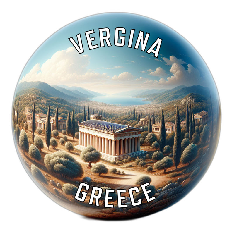 Vergina Greece Souvenir Die Cut Flat Magnet 6-Inch